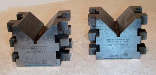 Pair of Brown &amp; and Sharpe 750B No 51 Machinist V Blocks