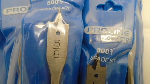 Lot champion spade bit 5/8&#034;-16, 1&#034;-1, 1 1/8&#034;-3, 1 1/4&#034;, 1 1/2&#034;-3, new for sale