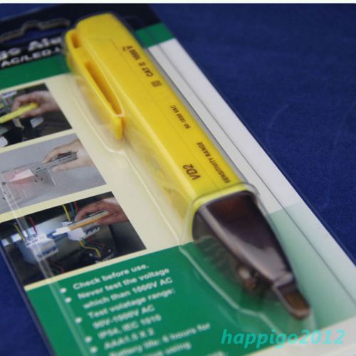 Non Contact Electric Voltage Tester Volt Pen Detector Sensor 90~1000V Yellow ZQ
