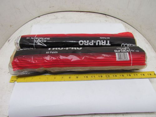 Bestt liebco 18&#034; rough surface 3/4&#034; nap paint roller cover all paints lot of 2 for sale