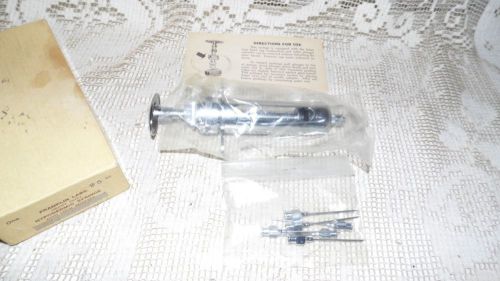 VETERINARY HYPODERMIC SYRINGE W/ NEEDLES SEALED W/ DIRECTIONS BOX FRANKLIN LABS