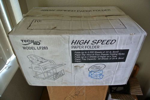 TECHKO LF283 HIGH SPEED PAPER LETTER MAIL FOLDER-MINT IN BOX