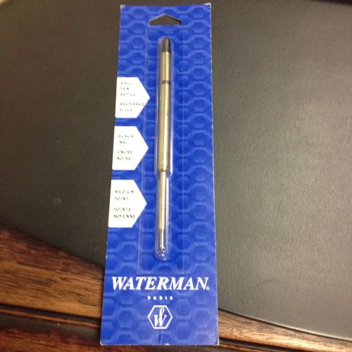 Waterman Ball Pen Refill Black Ink, Medium Ink 83425 (5 refills Total)