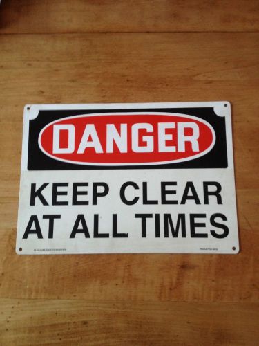 Seton name plate co. danger keep clear sign product no. 46740  14&#034;w x 10&#034;h for sale