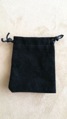 3x4&#034; Black Velvet Drawstring Pouches Gift Bags (LOT 20)