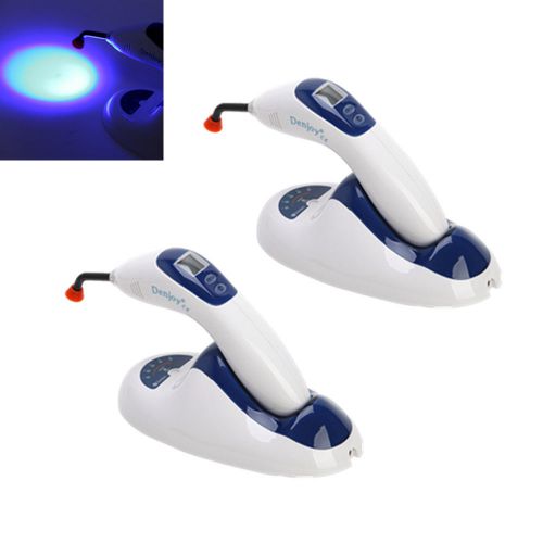 2* Dental Wireless Cordless LED Orthodontics Curing Light Cure Lamp D5