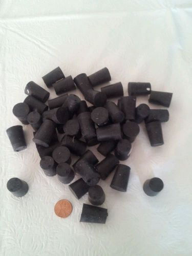 50 pcs - #01 Tapered Rubber Stopper - 3/8&#034;round to 1&#034;long Solid  Test Tube, Cork