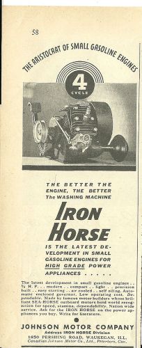 June 1935 Johnson Motor Co. Waukegan, Ill. Iron Horse Engine ad