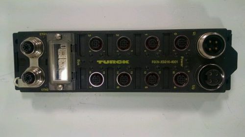 TURCK FGEN-XSG16-4001 16 Ch I/O Module,Multi-Protocol-Ethernet,Profinet,Modbus