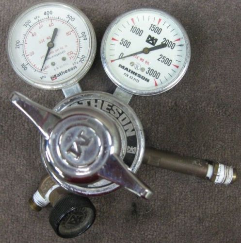 Matheson single stage gas regulator 2 gauges model 1l for sale