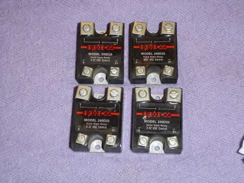 Opto22 Solid State Relays 240D25  LOT OF 4 USED