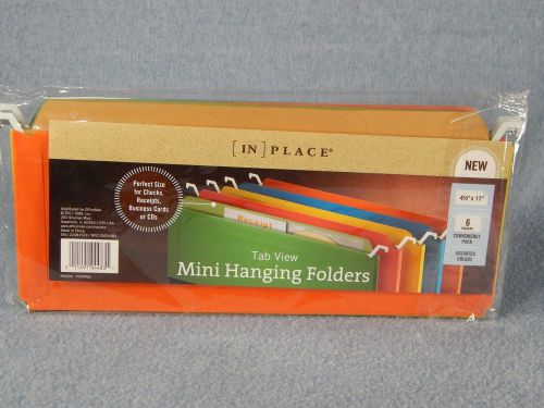 New Tab View Mini Hanging Folders Perfect sz for Business cards, Checks, Receipt