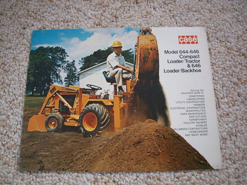 Case 644 646 Compact Tractor Loader Backhoe Color Brochure 8 pg Orig. MINT &#039;76