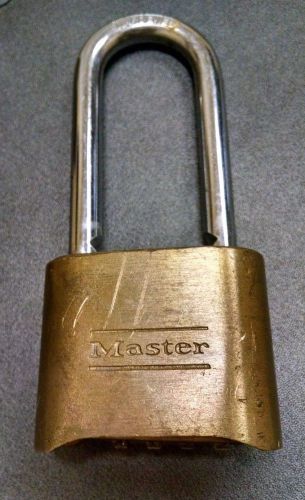 Used master lock 175 series combination padlock brass body for sale