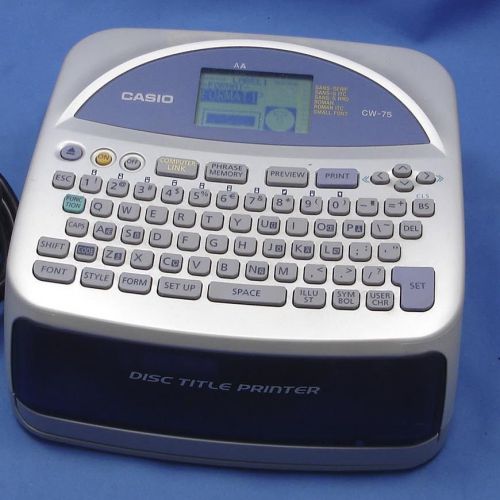 Casio CW-75 Disc Title Printer w/ Qwerty keyboard