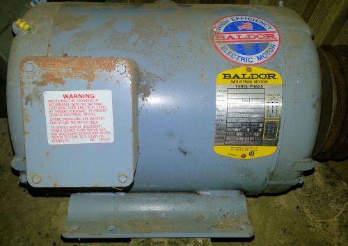 Baldor industrial 7.5 hp motor 230/480 vac 3 phase 1725 rpm - used for sale