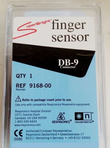 Novametrix / Respironics Reusable 9168-00 DB9 Finger Sensor