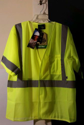 Dirty Jobs, High Visibility Vest, ANSI Class 3, Yellow ( Lime) Large