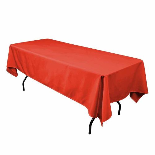 Polyester Tablecloth 60X102 Quality Made Linen Rectangular Wedding Catering Red
