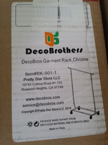 Decobros Supreme Heavy Duty Commercial Grade Garment Rolling Rack, Chrome