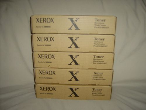 5 Genuine Xerox 006R00365 Black toner. WorkCentre Pro 655 645 657 SEALED
