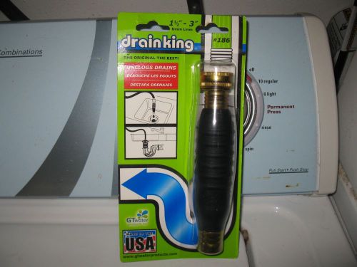 NEW DRAIN KING  fits 1-1/2&#034; to 3&#034;drain uncloger I PAY SHIPPING Handyman special