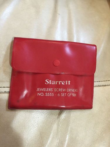 Starrett Jewelers Set Of 6 Piece Screw Driver S555 With Pouch