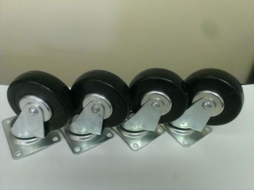 Faultless 400 series 4&#034; swivel caster, set of 4 for sale