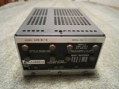 LAMBDA LCS-B-15R POWER SUPPLY *USED*