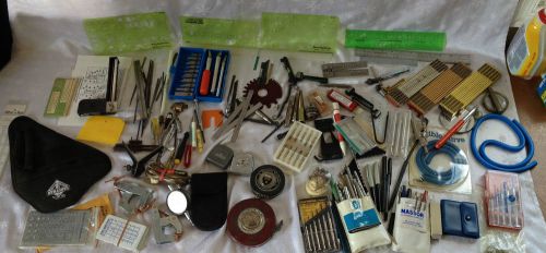MACHINIST TOOL BOX CONTENTS Lot of Over 100 Pieces Tooling Gauges Bits Rulers +