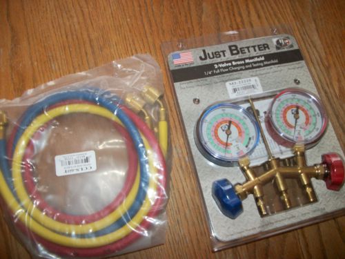 NEW FACTORY SEALED JB JUST BETTER   CHARGING MANIFOLD WITH HOSES R-410A-R22