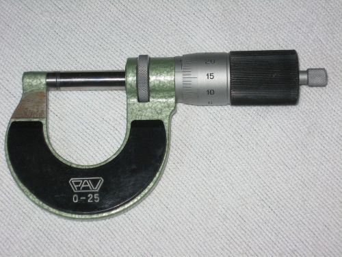PAV 0-25 Micrometer Model 4399 Measuring Inspection Tool