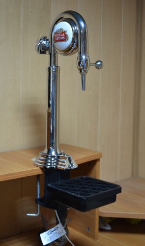 Beer tap faucet draft single chrometower keg kegerator lights logo stella artua for sale