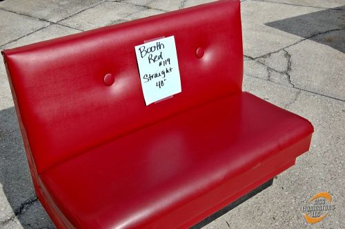 Red restaurant/lounge booth seat 48&#034;w x 26l x 36&#034;h for sale