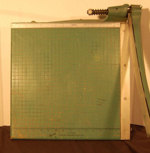 Vintage Paper Cutter Industrial Gillotine Photo Materials Co. Heavy Duty Cutting
