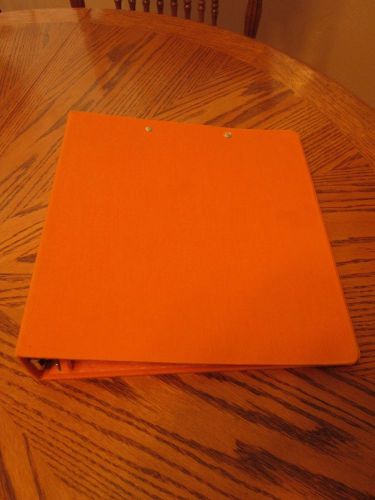 Vintage Orange HYTONE canvas 3 Ring 2&#034; Binder **Clip Inside