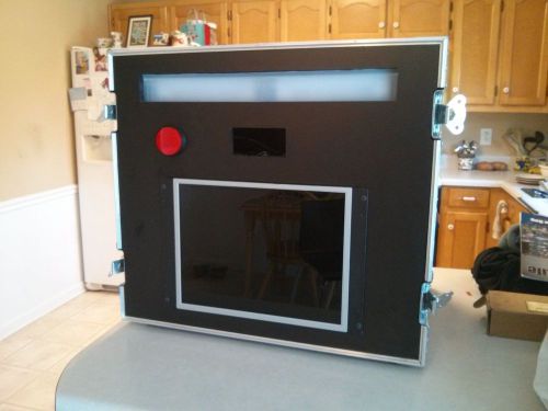 Tabletop photo booth case w screen, start button, lights &amp; power - lightly used for sale
