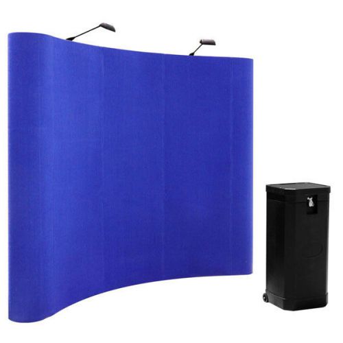 8&#039; Pop Up Trade Show Display Booth (Blue) w/ Case