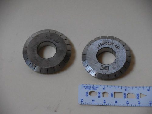 SET OF 2, FME PERFORATED SLITTER WHEELS # 006-0003-031  PRINTING PRESS ACCESSORY