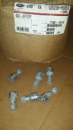 25 Gates 6GE-6FFORX  Female SAE flat face &#034;O&#034; ring swivel 1/4&#034;, G25230-0606