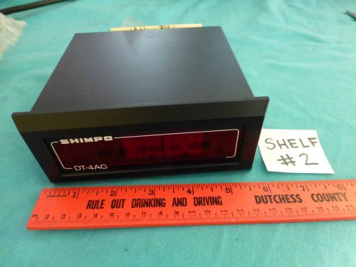 Shimpo DT-4AG PANEL MOUNT DISPLAY Meter COUNTER TACHOMETER 115V-AC