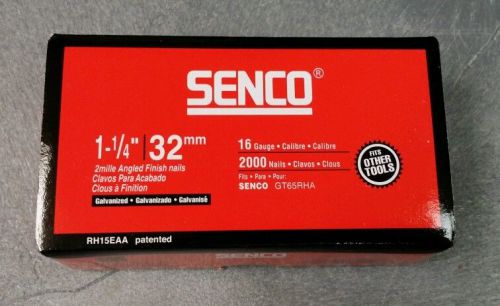 New SENCO 16g Angled 1-1/4&#034; Finish Nails RH15EAA - Box of 2,000