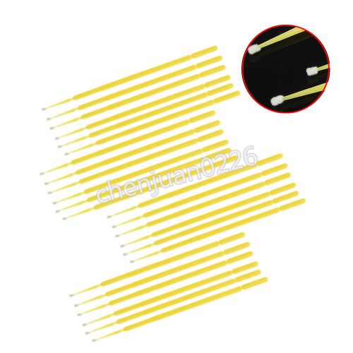 100x Yellow Dental Disposable Bendable Micro Applicator stick Small Brush