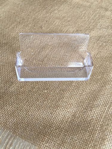 20qty Business Card Display Stand Holder - Desk Top - Horizontal (Clear)