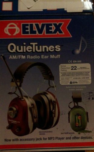 Elvex COM660 Quiet Tunes Battery Operated Ear Muffs with AM/FM Radio