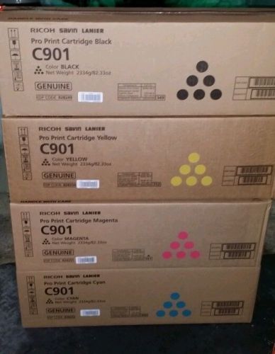 Ricoh Savin Lanier Pro C901 Toner Full Set of 4 CMYK - NEW OEM SEALED GENUINE