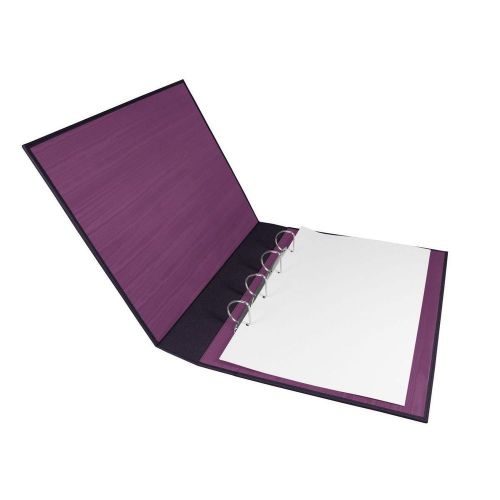 LUCRIN - A3 vertical binder - Granulated Cow Leather - Purple