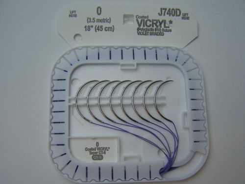 8 Veterinary Suture Needles 0 Martin&#039;s Uterine 1/2 Circle Taper Sharp 45cm USA