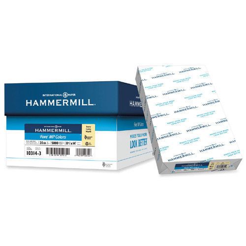 Hammermill Colored Copy Paper, 20Lb, 8-1/2&#034;x14&#034;, 10 RM/CT, cream