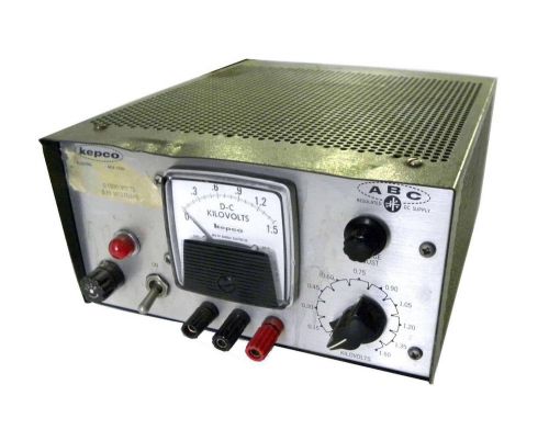 Kepco high voltage power supply 0-1500vdc @10ma max model abc1500m for sale